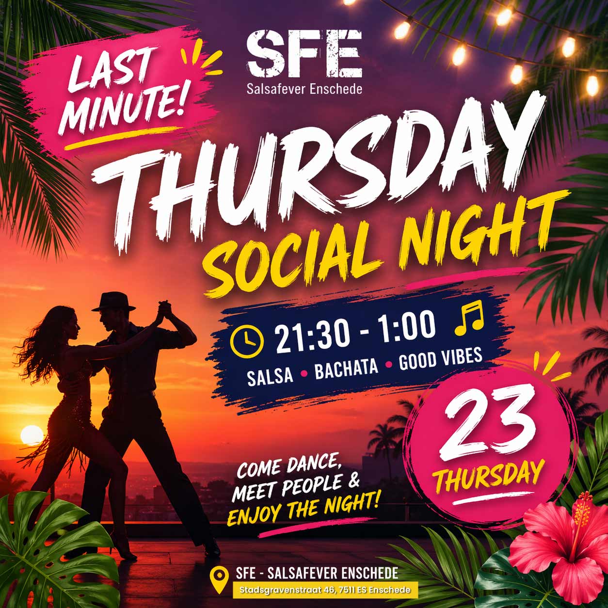 🔥 LAST MINUTE - Thursday Social Salsa, Bachata, Kizomba, Zouk & More🔥