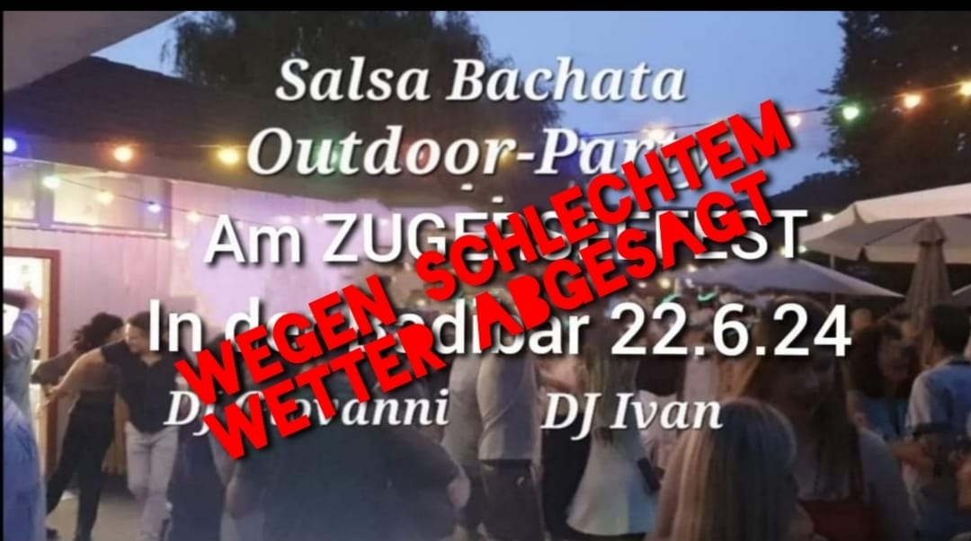 Salsa Bachata am Zugersee Fest in der Badibar Zug, Samstag 22.06 DJ Giovanni DJ Ivan