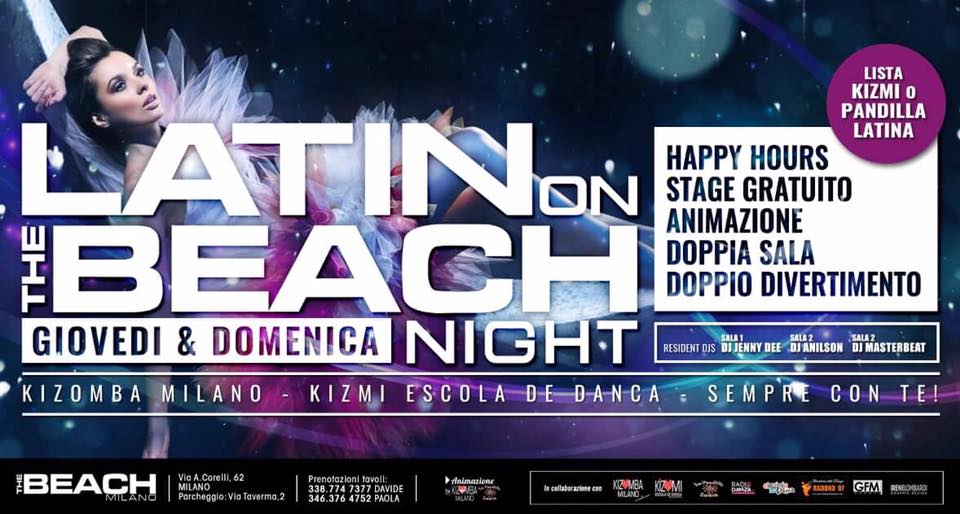 Latin on the Beach , serata Latina e Kizomba