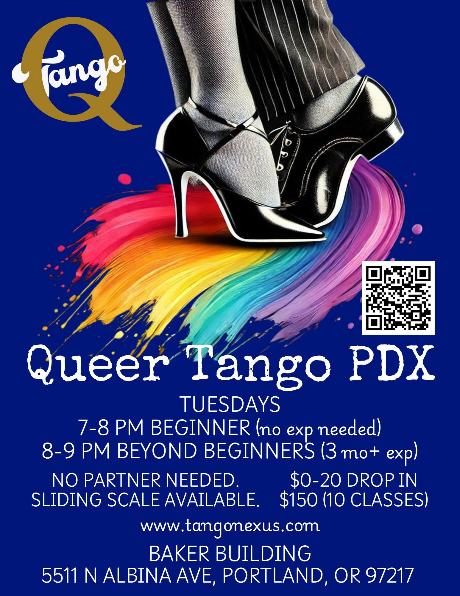 Queer Tango PDX - Beginner & Beyond Beginner Class (Winter 2026)