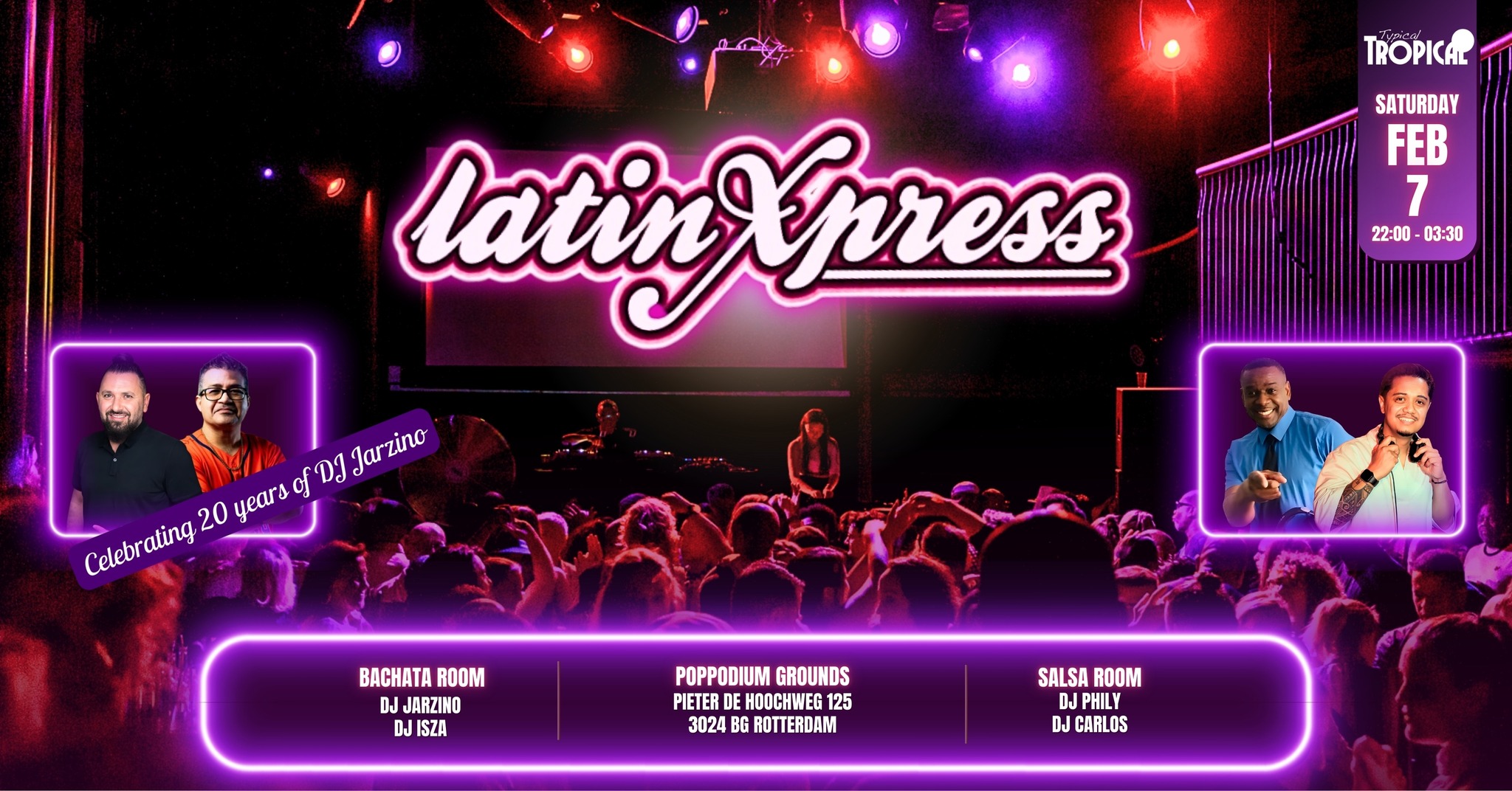 LatinXpress โข The best of Salsa & Bachata โข 2 rooms โข Saturday, February 7