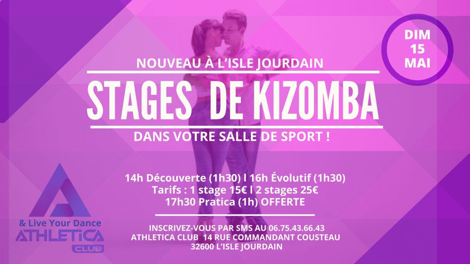 Stage de Kizomba - Découverte & Évolutif - L’Isle Jourdain - Athletica club