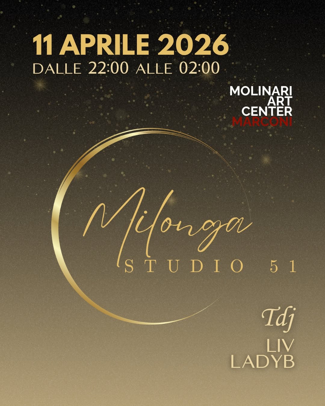 Milonga Studio 51 - 11 Aprile 2026 - TDJ Liv LabyB