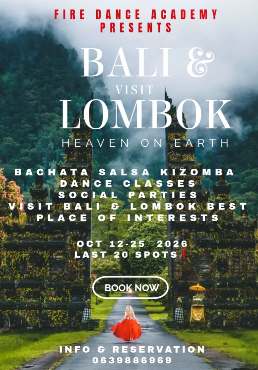 Bali & Lombok Dance trip.Bachata Salsa Kizomba