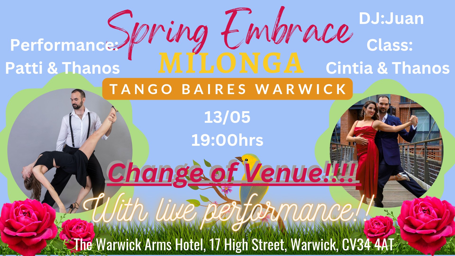 Tango Baires Warwick - Spring Embrace Milonga