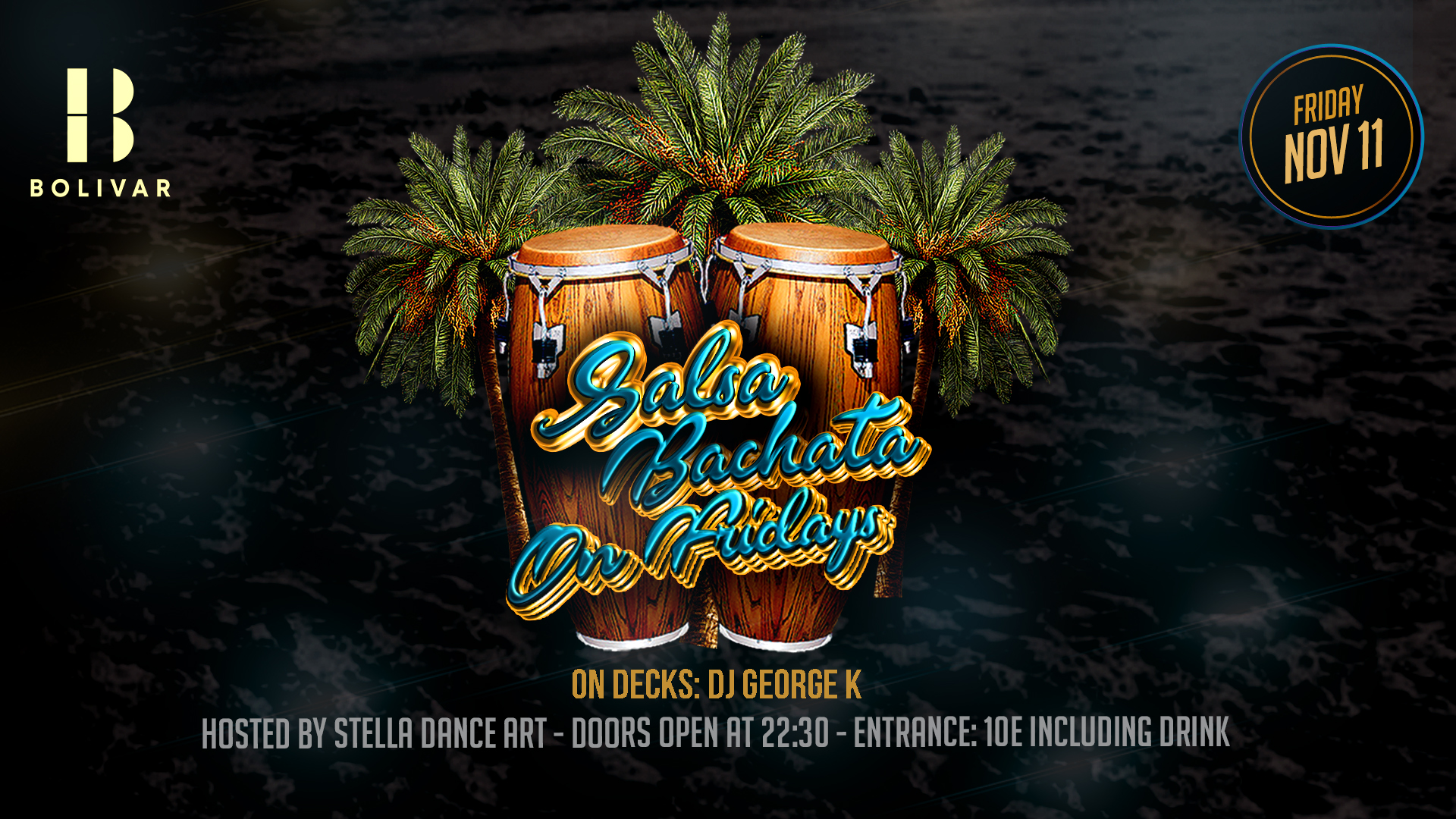 ★ Salsa Bachata Friday Nov 11 Bolivar Winter ★