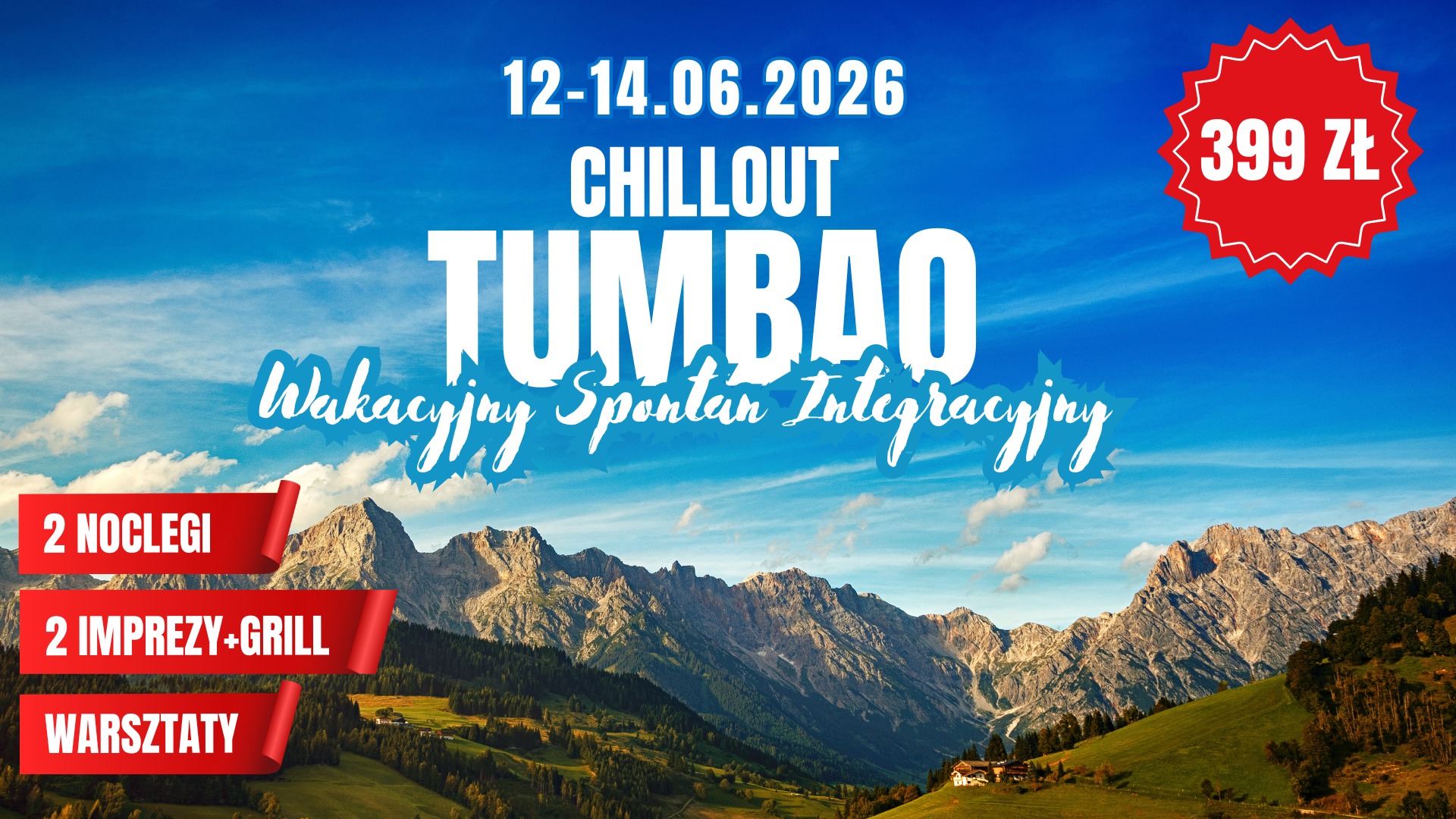 TUMBAO CHILLOUT WAKACYJNA INTEGRACJA 12-14.06.2026