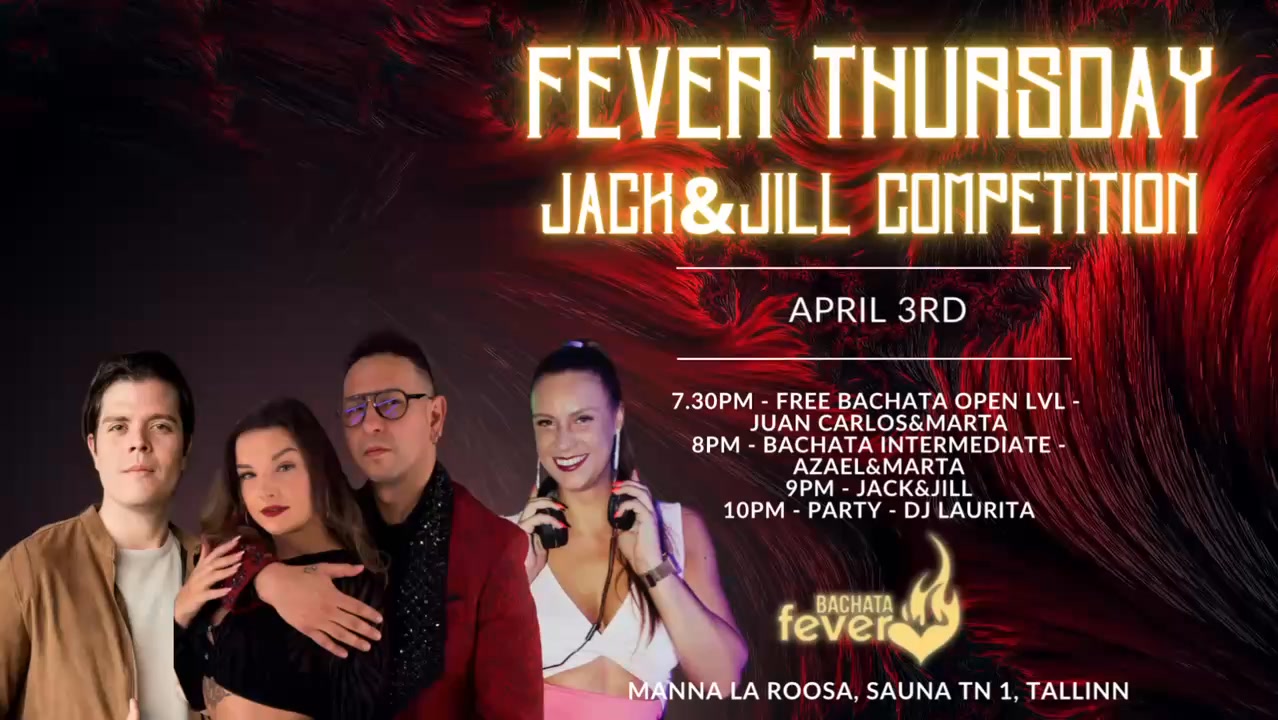 Bachata Fever Night April 3rd!