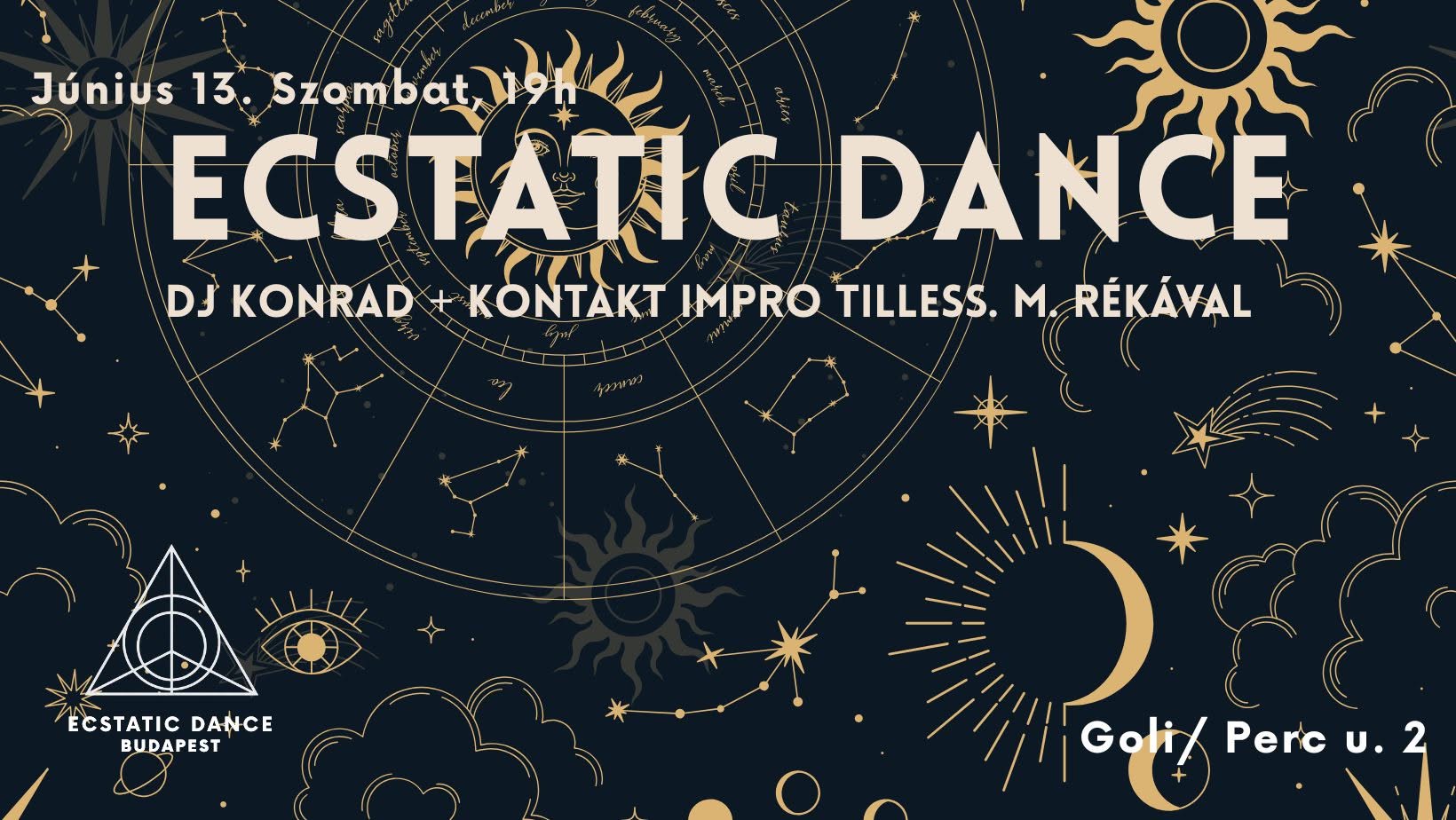 Ecstatic Dance Goli Konráddal és kontakt impro Rékával