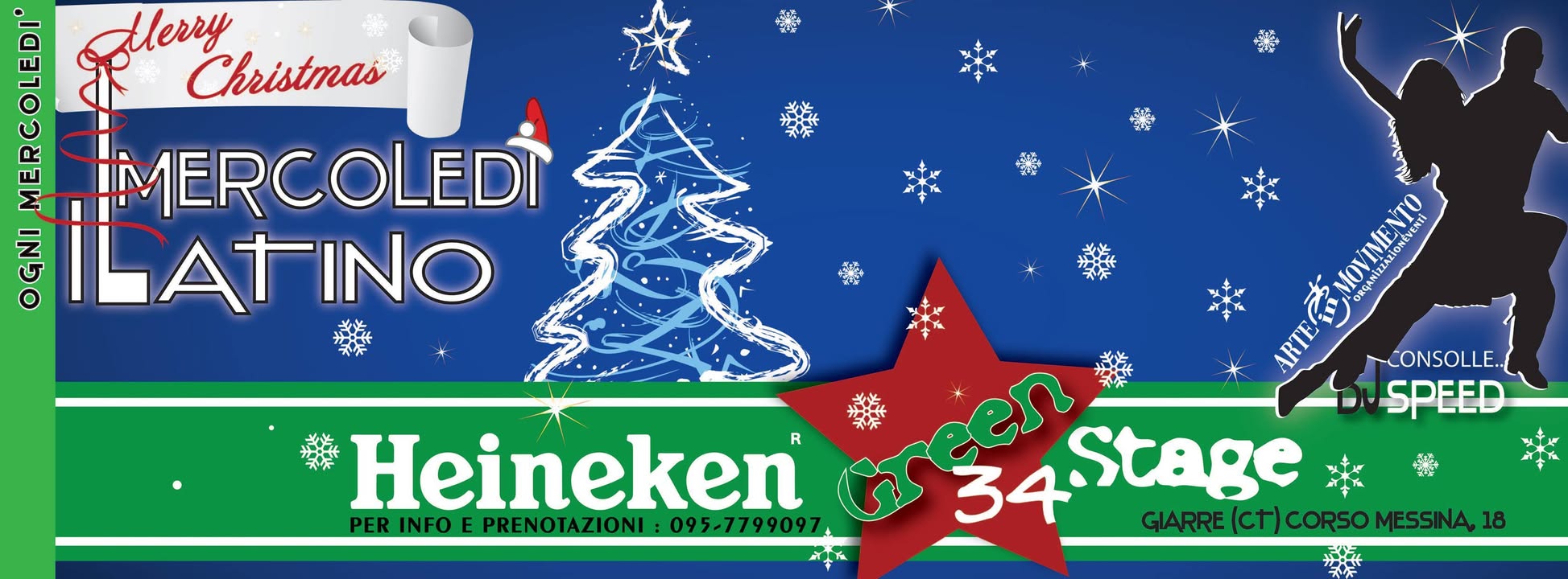 BRINDISI di NATALE -->**ULTIMO MERCOLEDI LATINO del 2013 ** Heineken Giarre - INGRESSO LIBERO