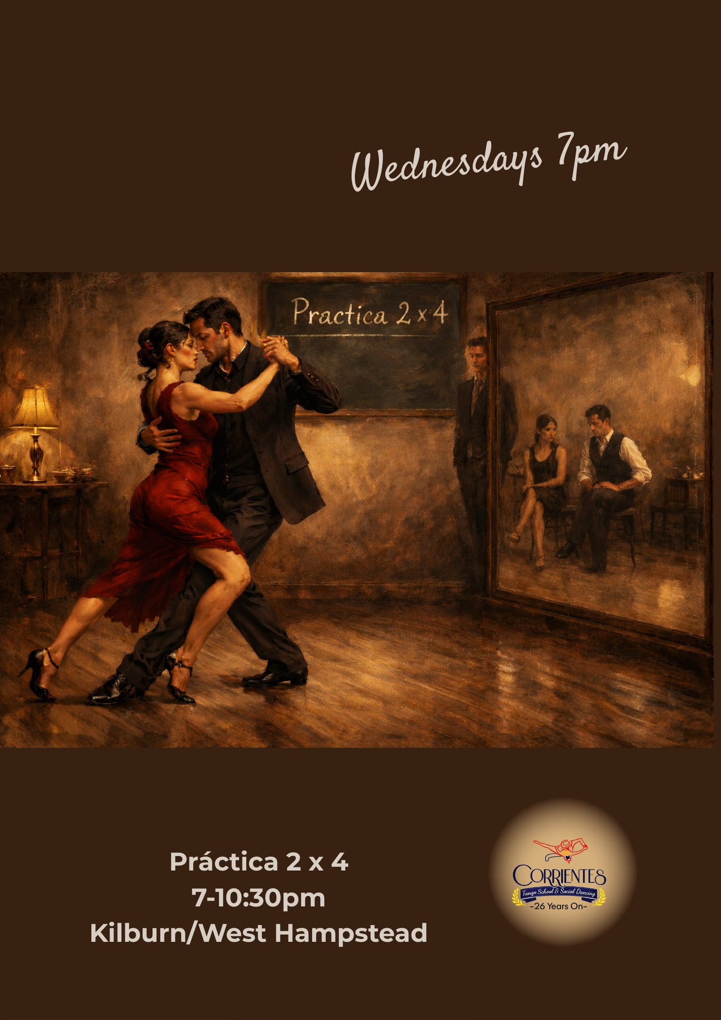 🎶🔥Medio Giro: Milonguero & Villa Urquiza Wednesdays Workshop + Práctica 2 x 4