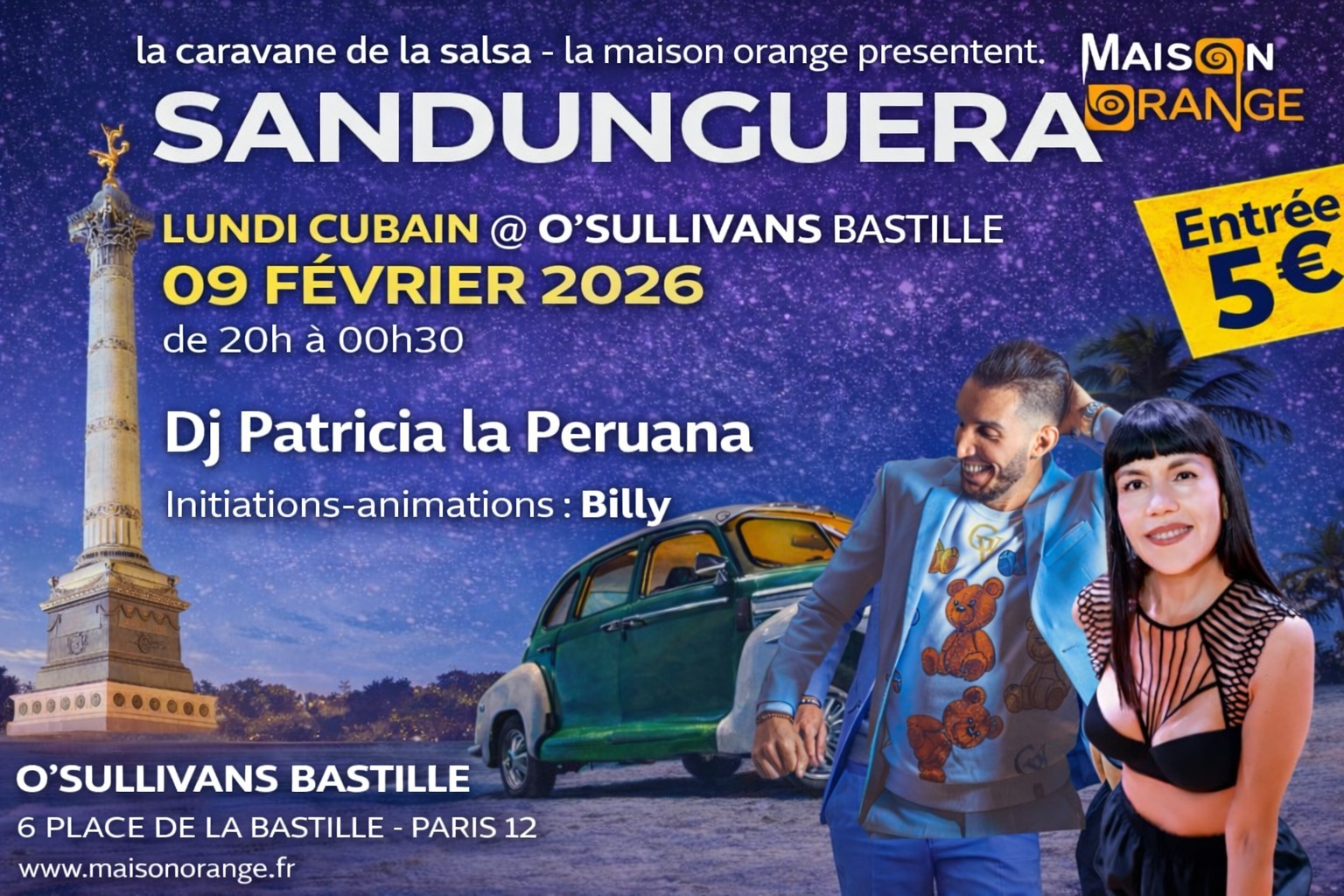 SANDUNGUERA - Le Lundi Cubain @O'Sullivans Bastille