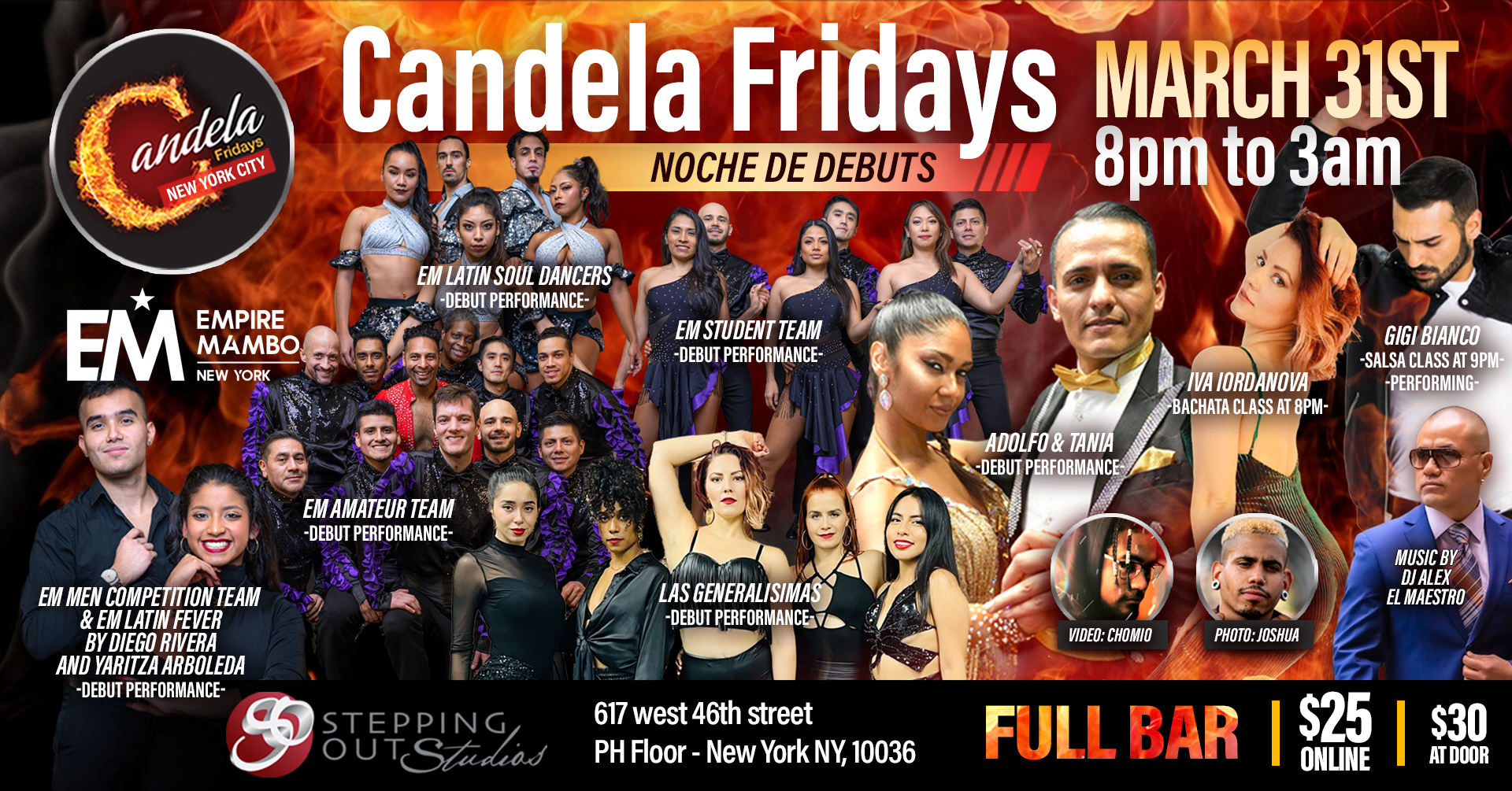 CANDELA FRIDAYS MARCH 31ST Special Event NOCHE DE DEBUTS