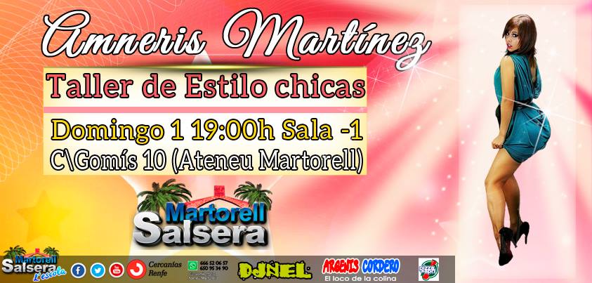 Domingo 01 Diciembre 19:00h Taller Estilo Chicas Amneris Martinez