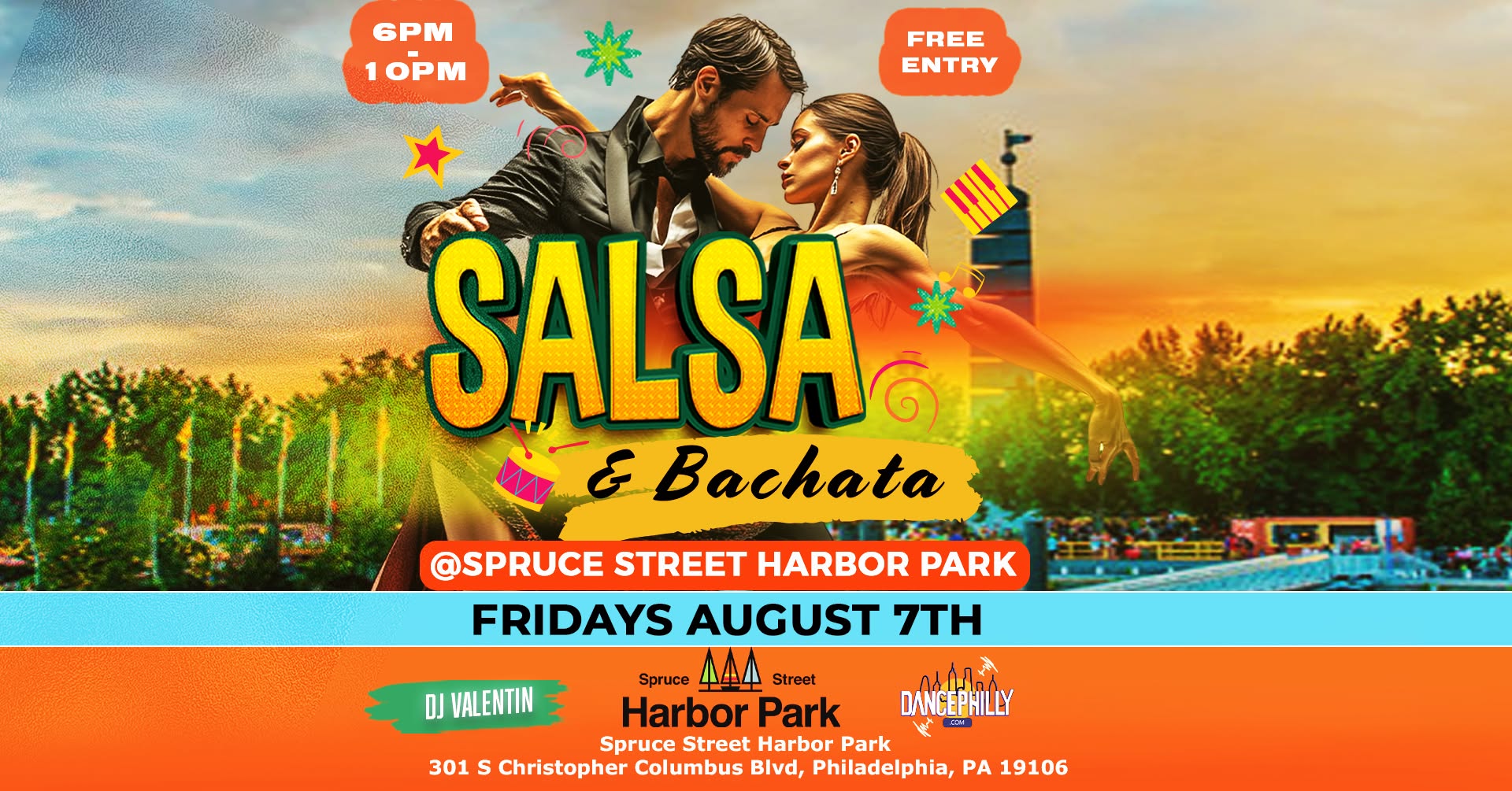 Salsa & Bachata Latin Night @Spruce Street Harbor Park