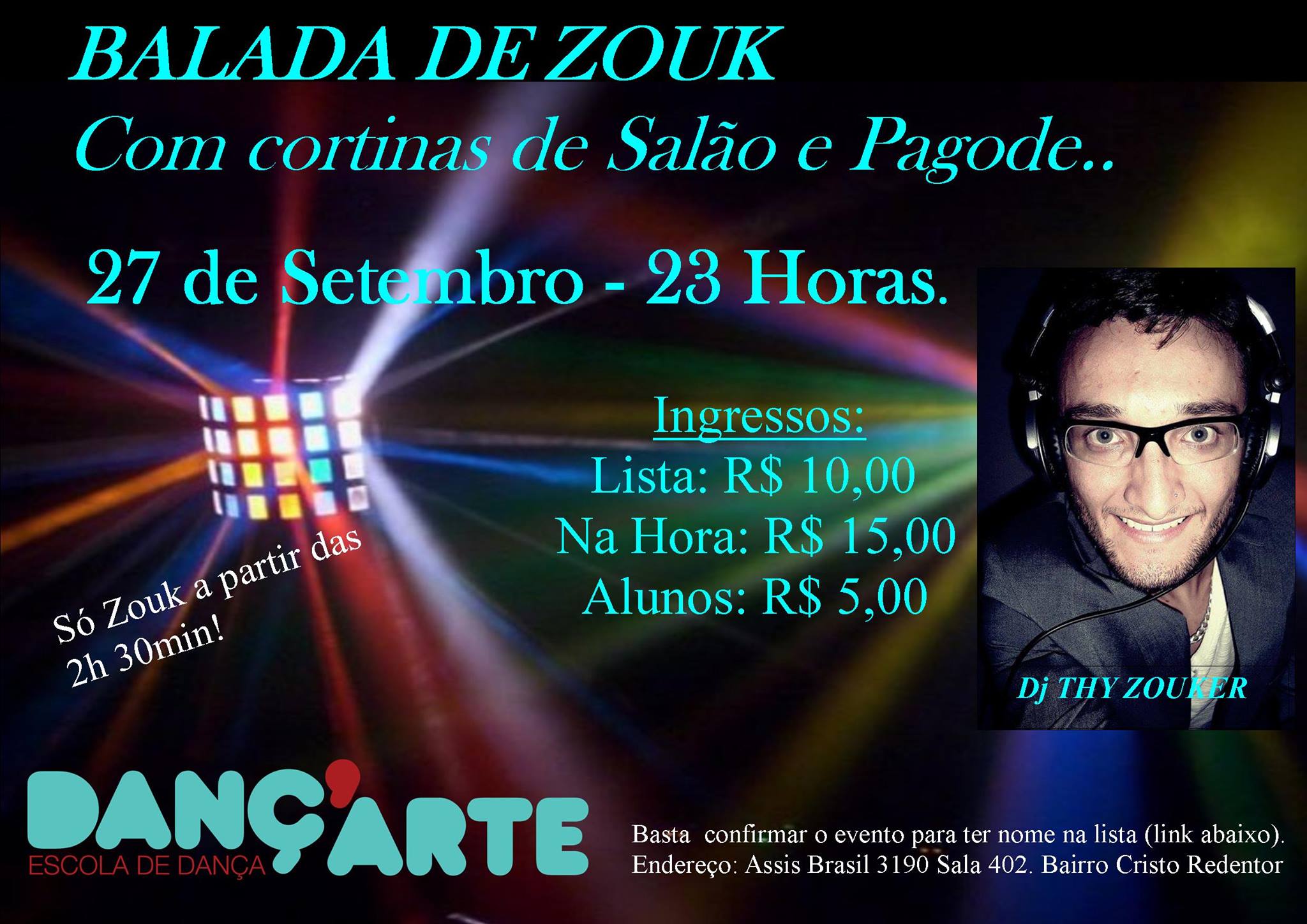 BALADA DE ZOUK com cortinas de DANCA DE SALAO