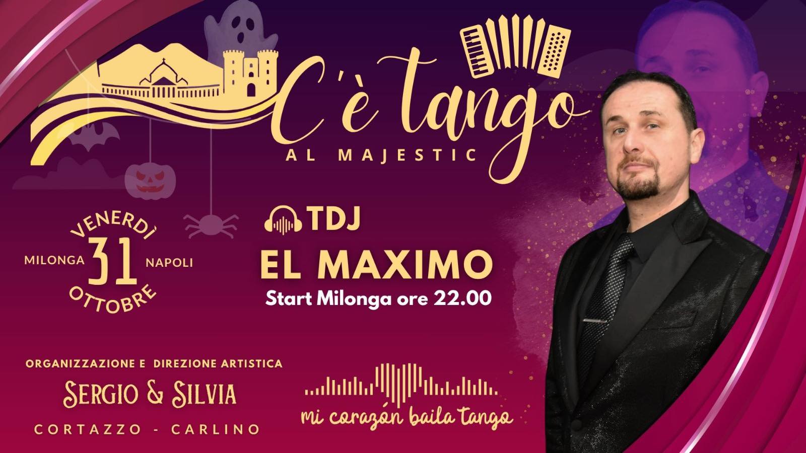 C’è Tango al majestic Venerdì 31 ottobre