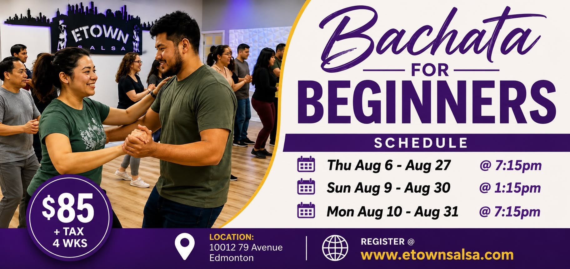 BACHATA dance classes for Beginners