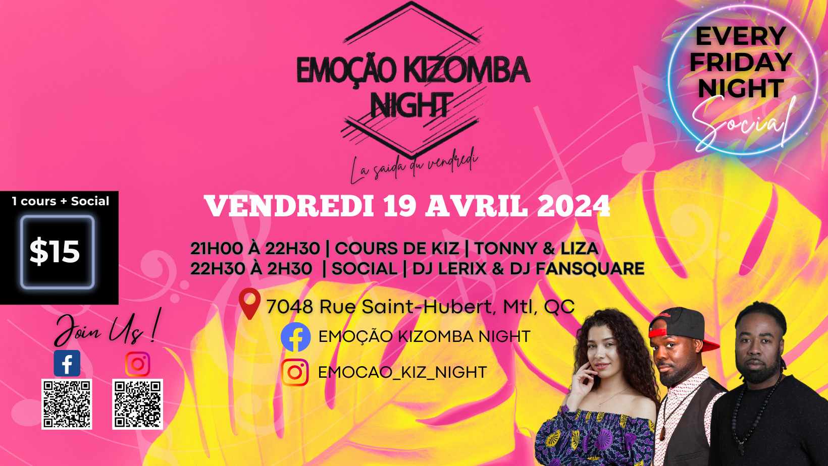Emoção Kizomba Night, your Friday saida