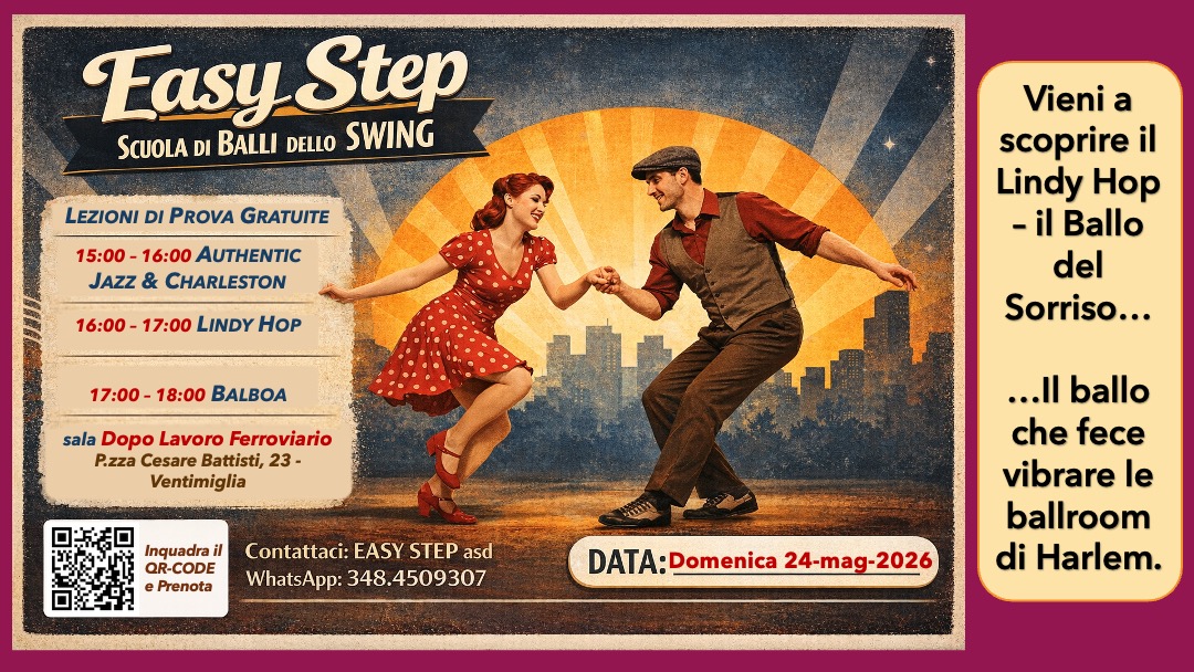 Lezioni di Prova - I BALLI dello SWING - domenica 24-mag (Ventimiglia)