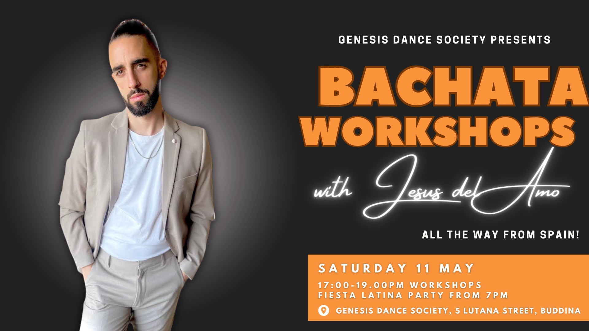 Bachata workshops with Jesus Del Amo from Spain