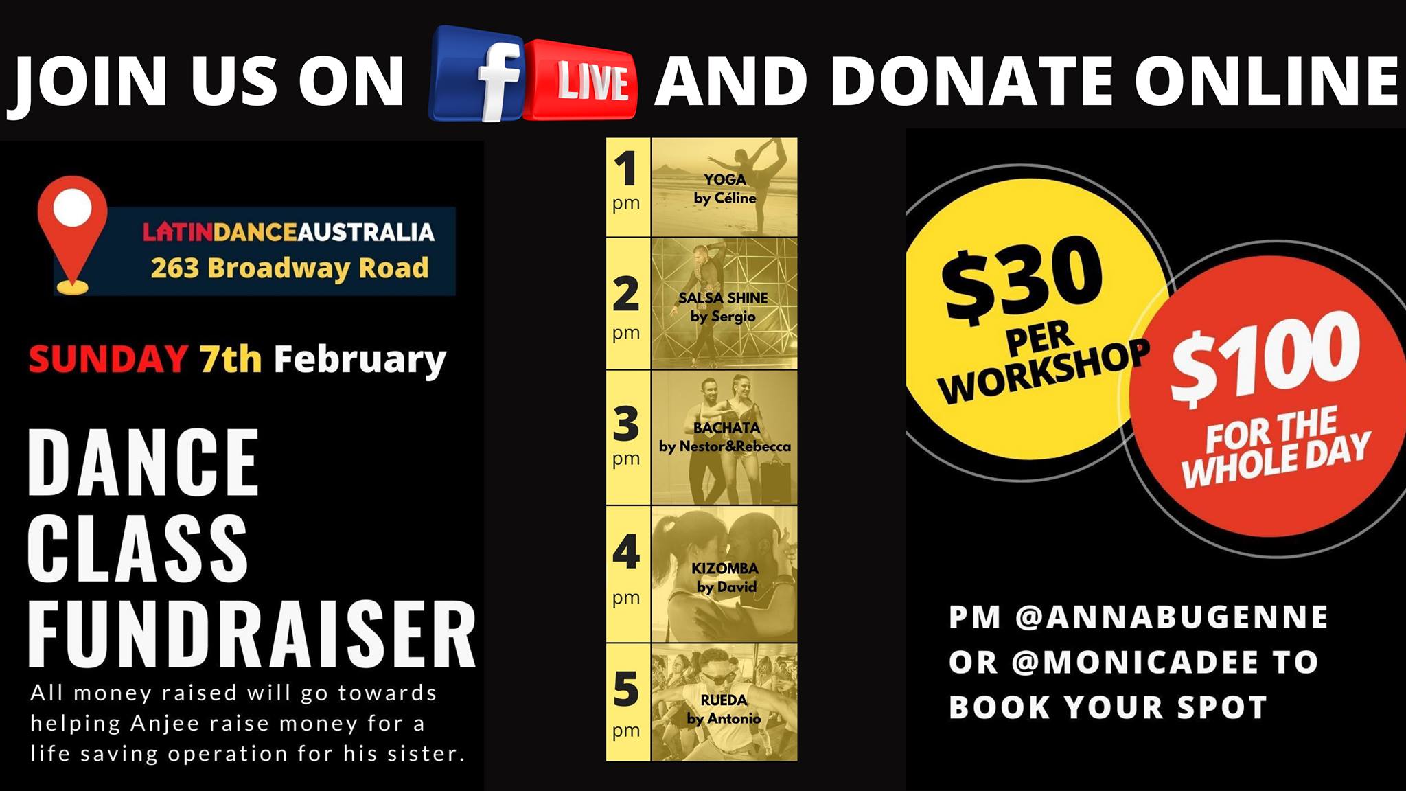 DANCE CLASS FUNDRAISER for ANJEE