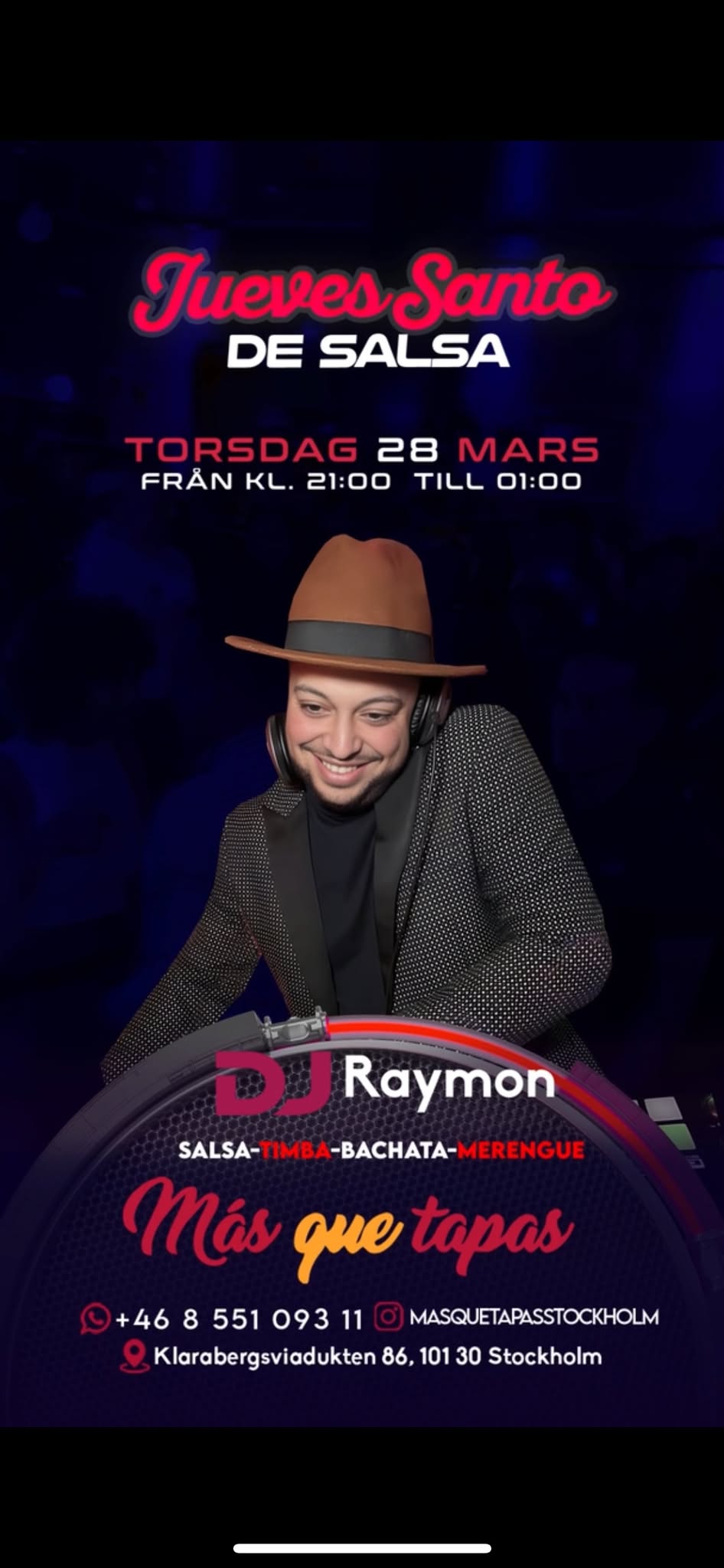 JUEVES SANTO de SALSA DJ Raymon @ MQT Stockholm