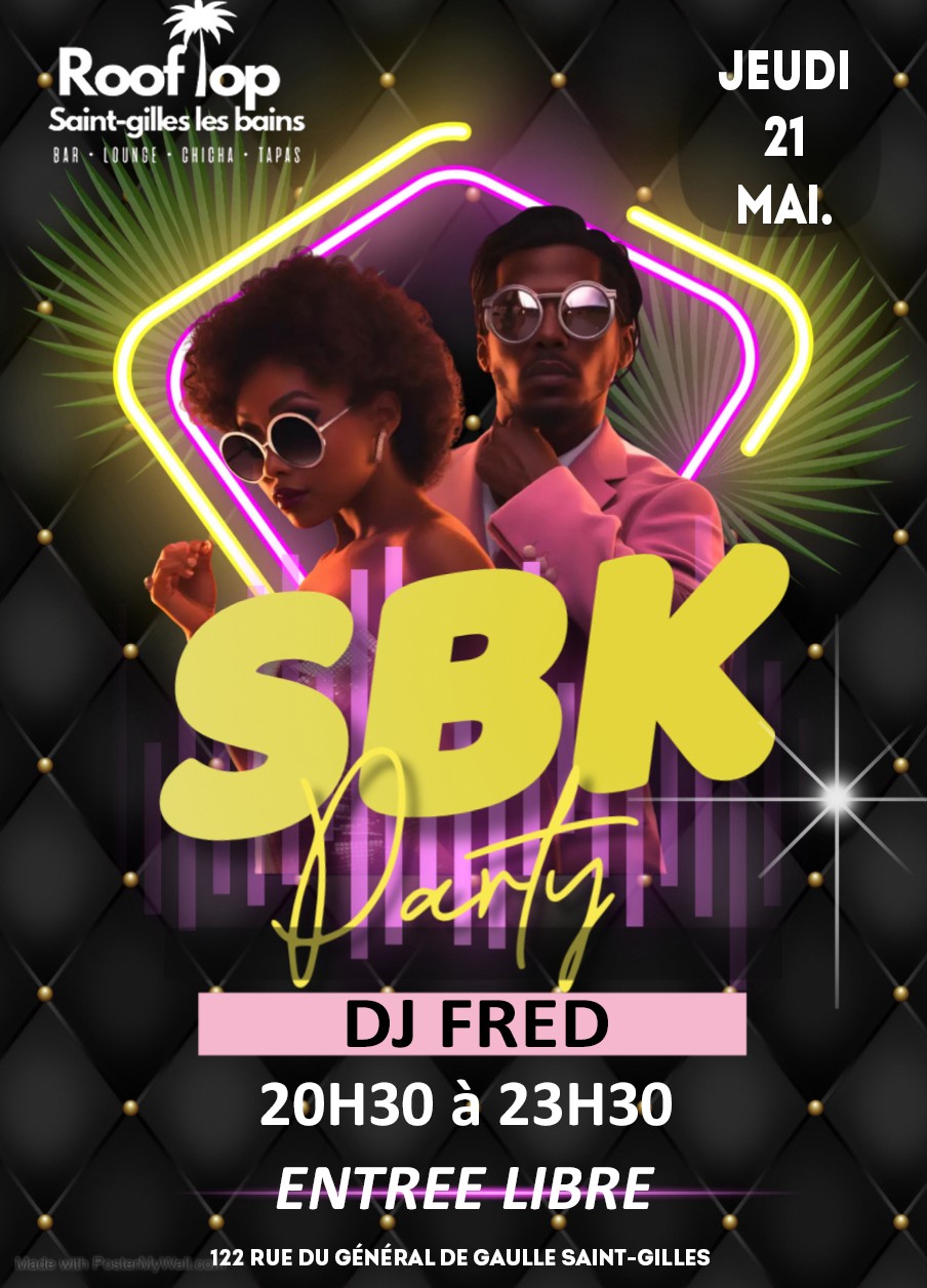 ⭐ SPECIAL SBK ROOFTOP⭐ 💥ENTREE LIBRE💥CE JEUDI 21 MAI De 20h30 à 23h30 Dj Fred