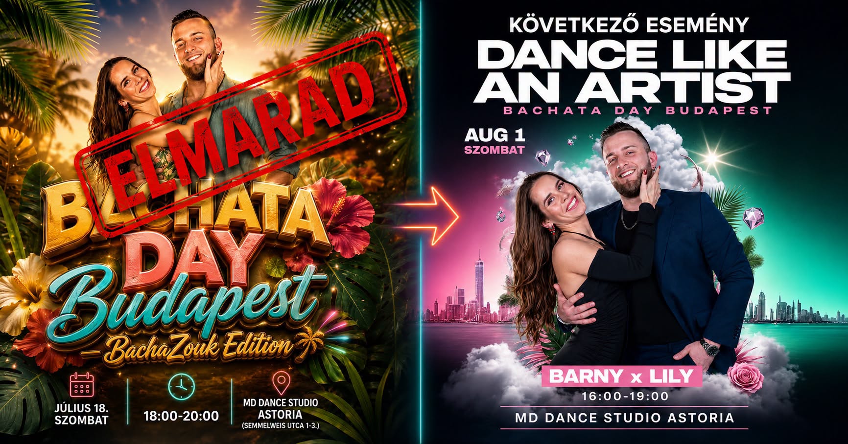 ELMARAD! Bachata Day Budapest BachaZouk Edition Július 18. Szombat