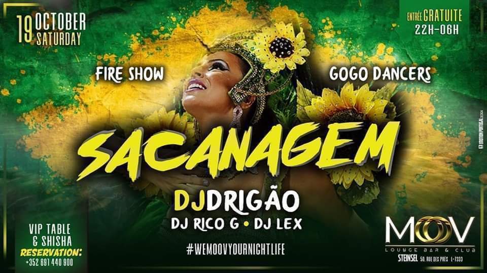 Moov SACANAGEM Dj Drigão Striptease Gogo Dancers FireShow