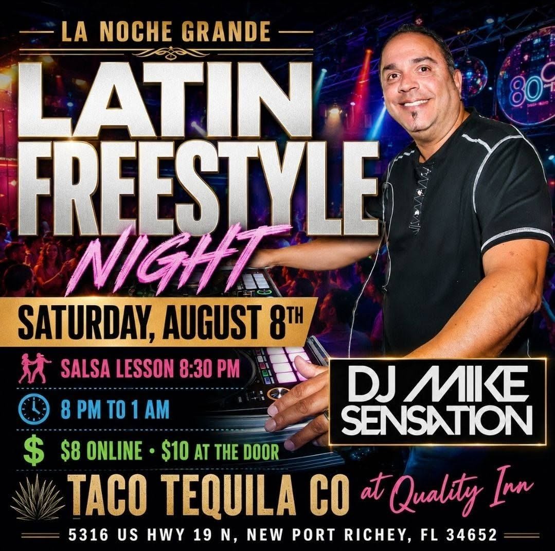 La Noche Grande New Port Richey Latin Freestyle Night August 8, 2026