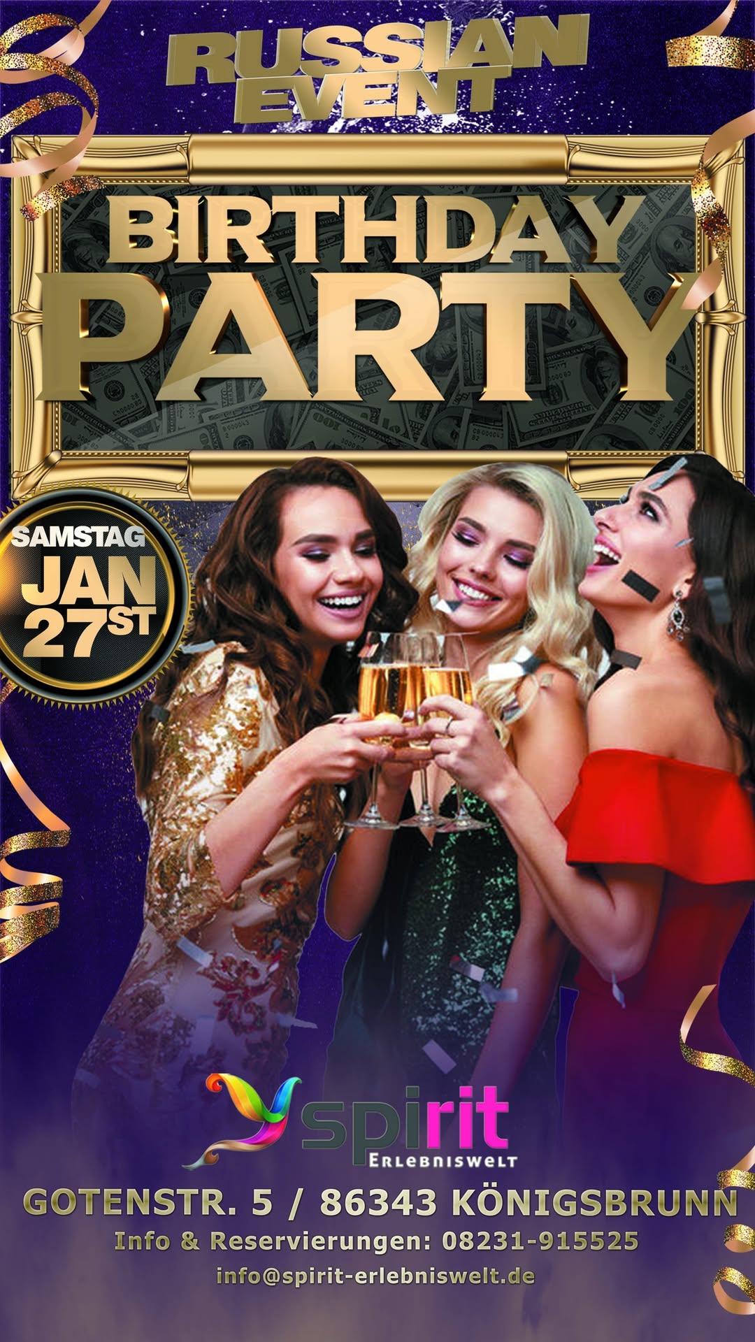SA. 27.01.2024 SPIRIT RUSSIAN PARTY BIRTHDAY BASH