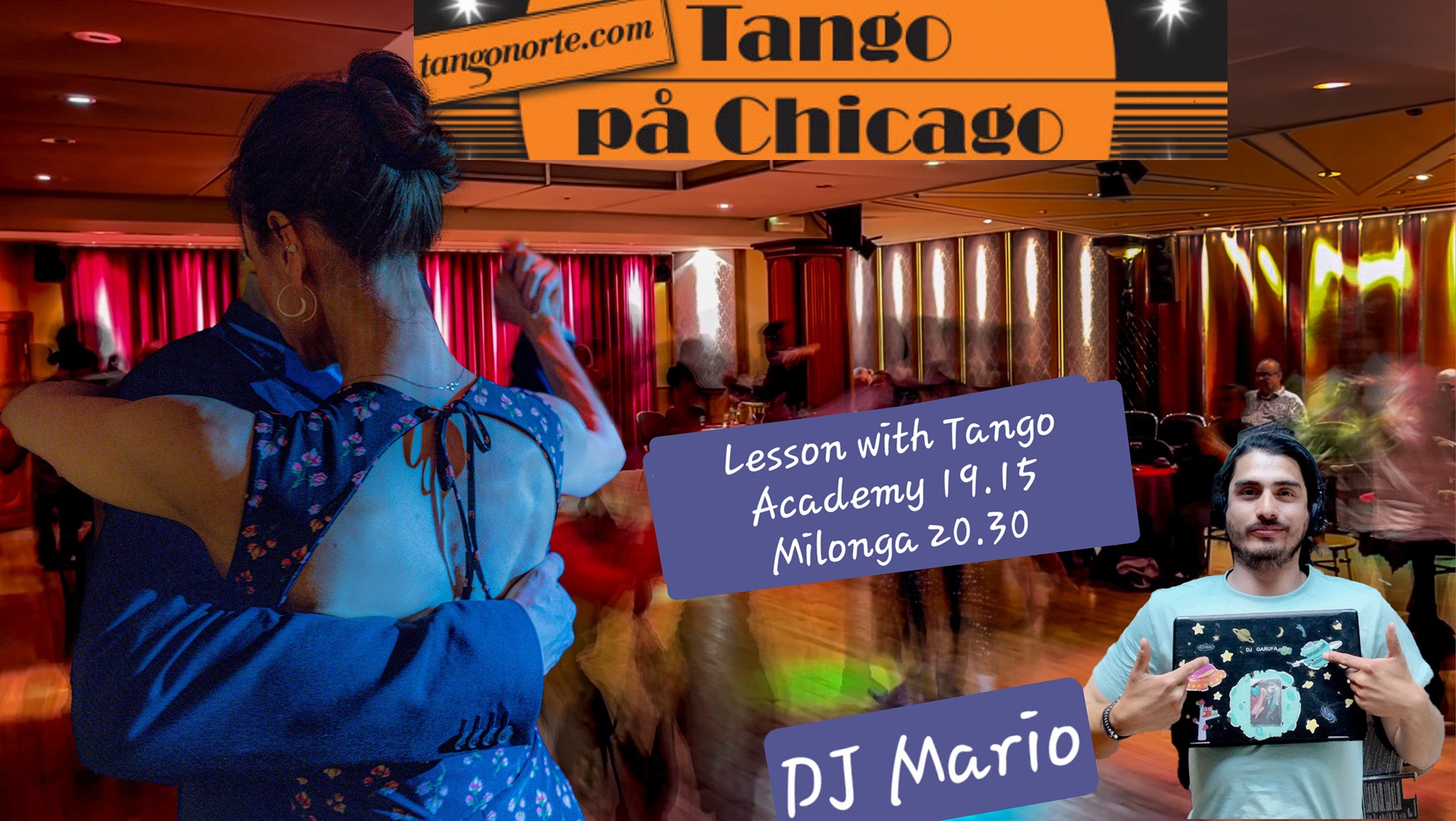 Milonga at Chicago DJ Mario Drop - in Tango Lesson with Tango Academy Stockholm