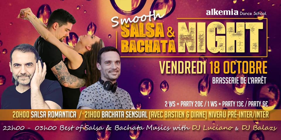 Smooth Salsa&Bachata Nights@Brasserie. 2 workshops,2Djs
