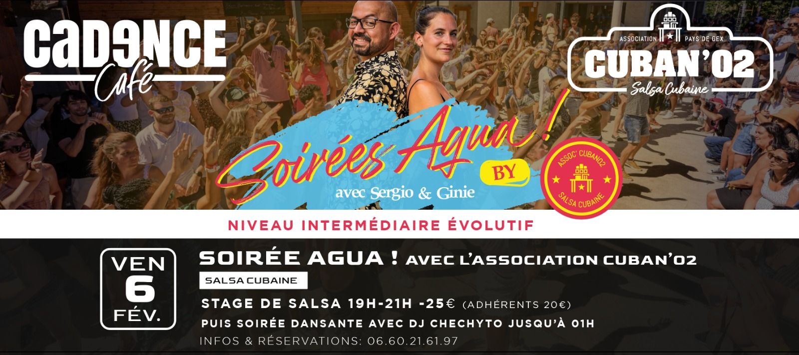 Soirรฉe Agua ! Stage de Salsa au Cadence