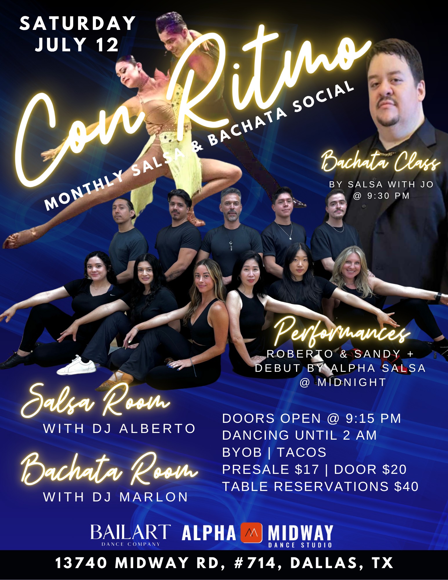 Con Ritmo Salsa & Bachata Social featuring DEBUT by Alpha Midway Salsa Team
