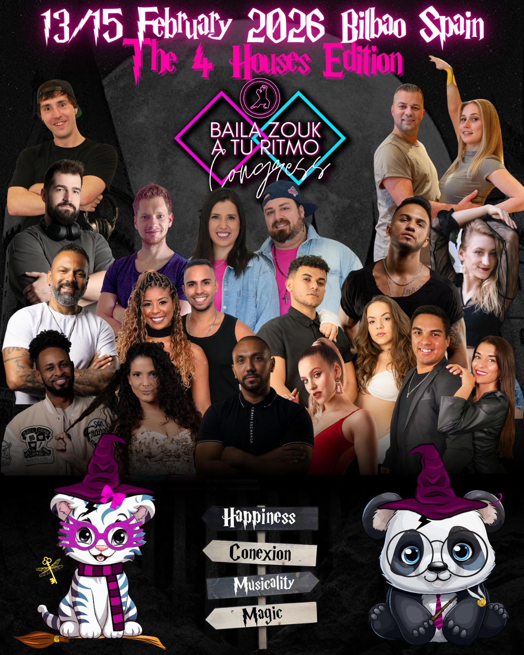 🎉 Baila Zouk A Tu Ritmo Congress 2026 The 4 Houses Edition 🏰
