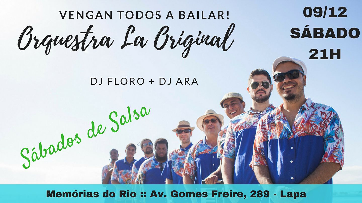 HOJE! Sábados de Salsa, com La Original + DJ Ara