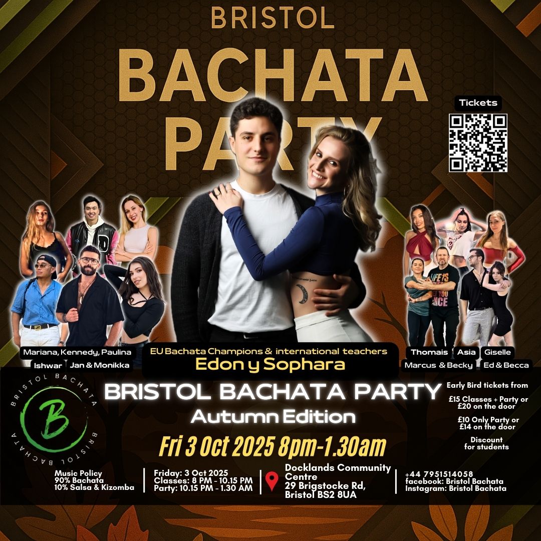 💚 Fri 3 Oct - Bristol Bachata Party @BS28UA 🏆International champion artists ⭐ Edon y Sophara