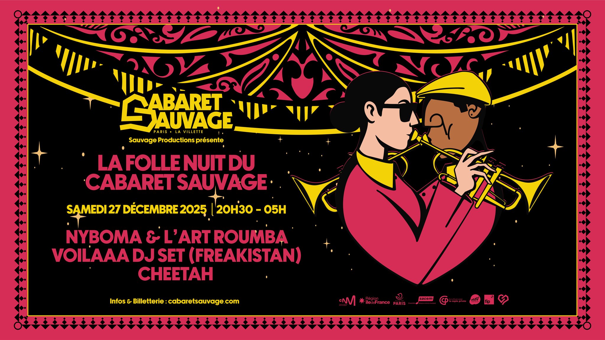 La Folle Nuit du Cabaret Sauvage • 27.12.25