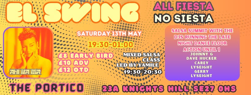 El Swing Salsa Summit with DJs Johnny G, Dave Hucker, DJ Carey + Gerry Lyseight + Salsa Dance Class