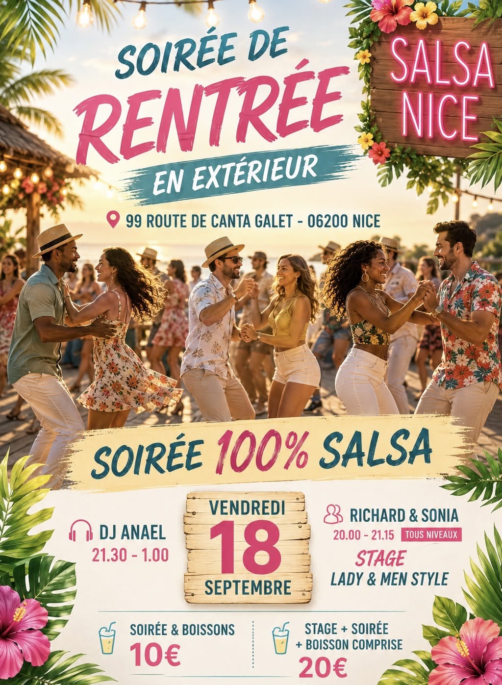 SOIRÉE DE RENTRÉE Salsa Nice Stage lady & men style