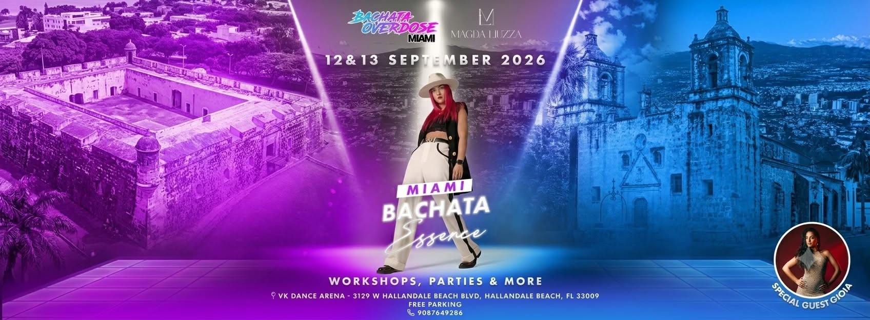 ‼️MIAMI BACHATA ESSENCE WEEKENDER FT. WORLDWIDE KNOWN ARTIST🔥MAGDA LIUZZA & GIOIA💯SEPT. 12-13💃