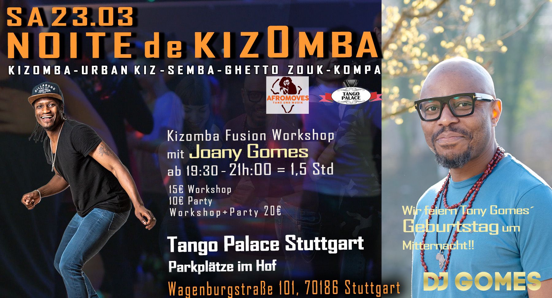 NOITE de KIZOMBA Workshop & Party März Edition