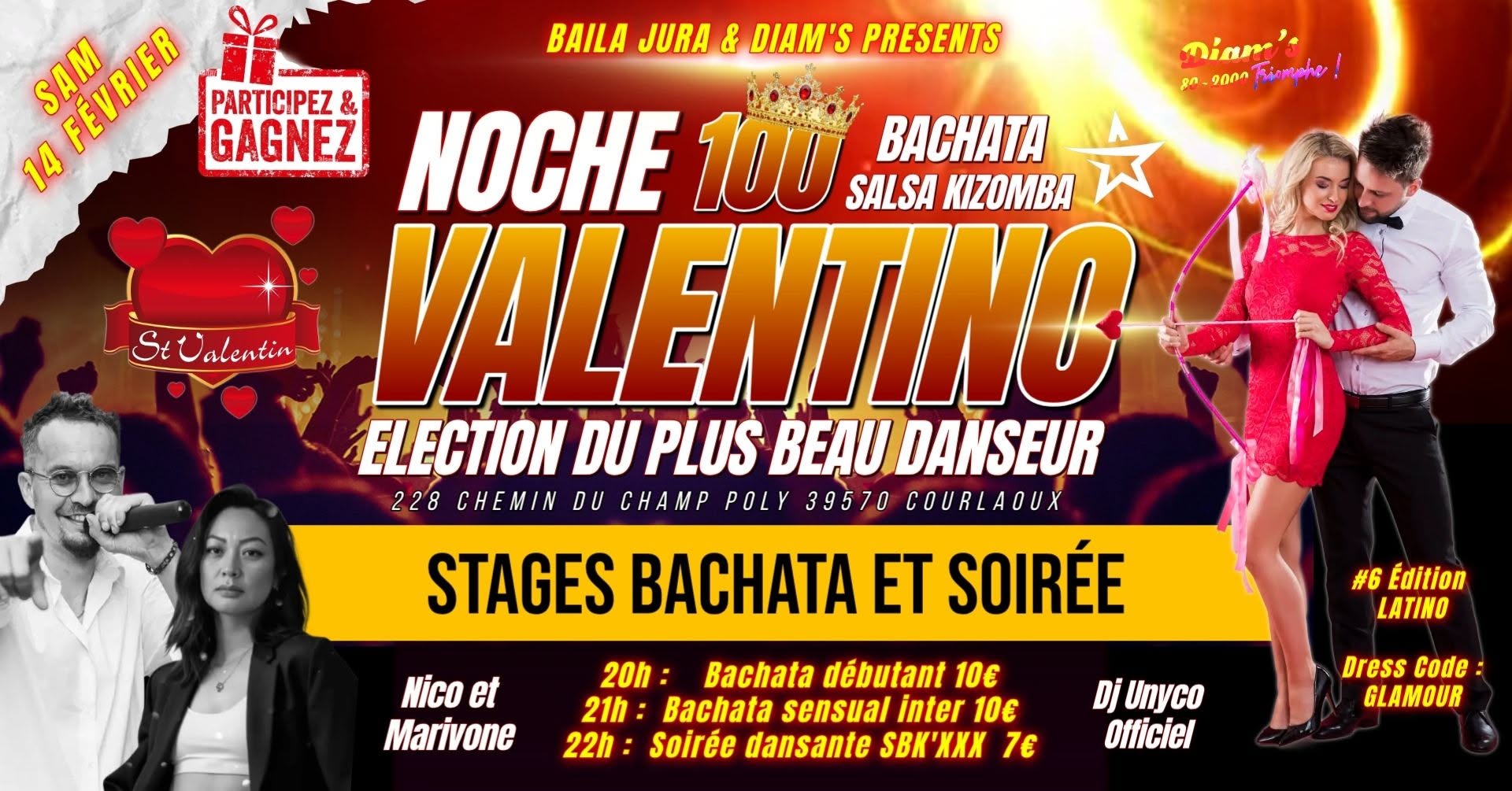 🔥 NOCHE 100 VALENTINO 🔥 STAGES BACHATA - ELECTION DU PLUS BEAU DANSEUR 👑