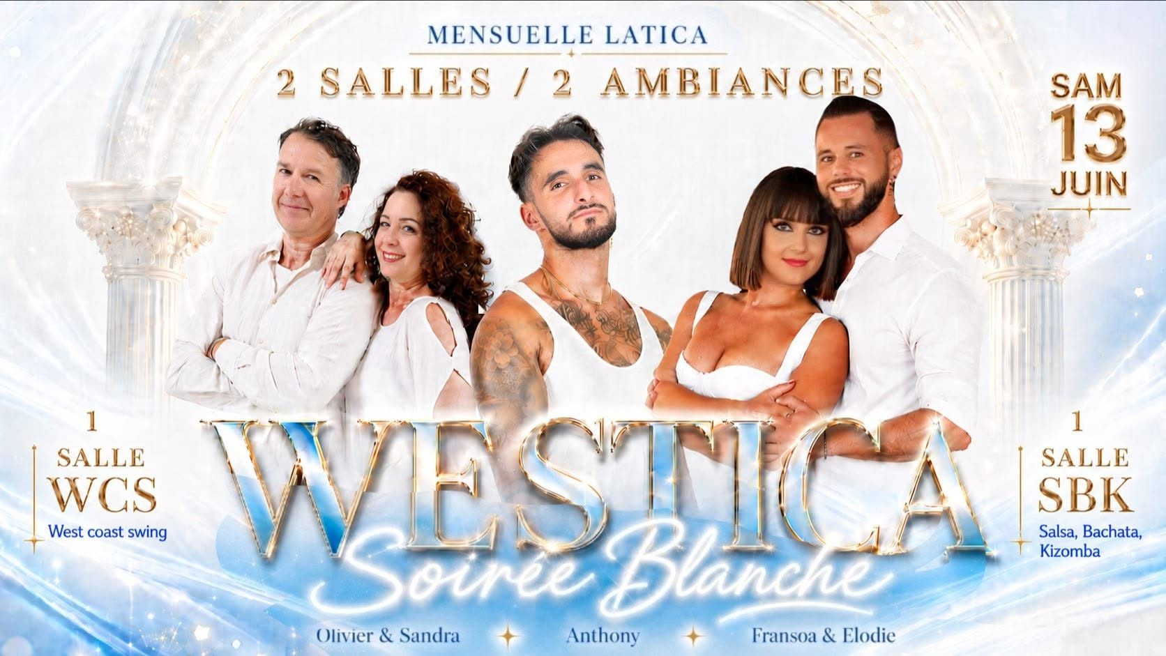 Mensuelle Westica 2 salles 2 ambiances Westcoast Swing VS SBK