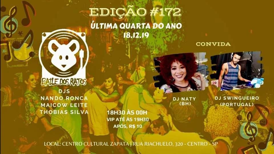 Baile dos Ratos #172 Convida DJ Naty BH e DJ Swingueiro PT