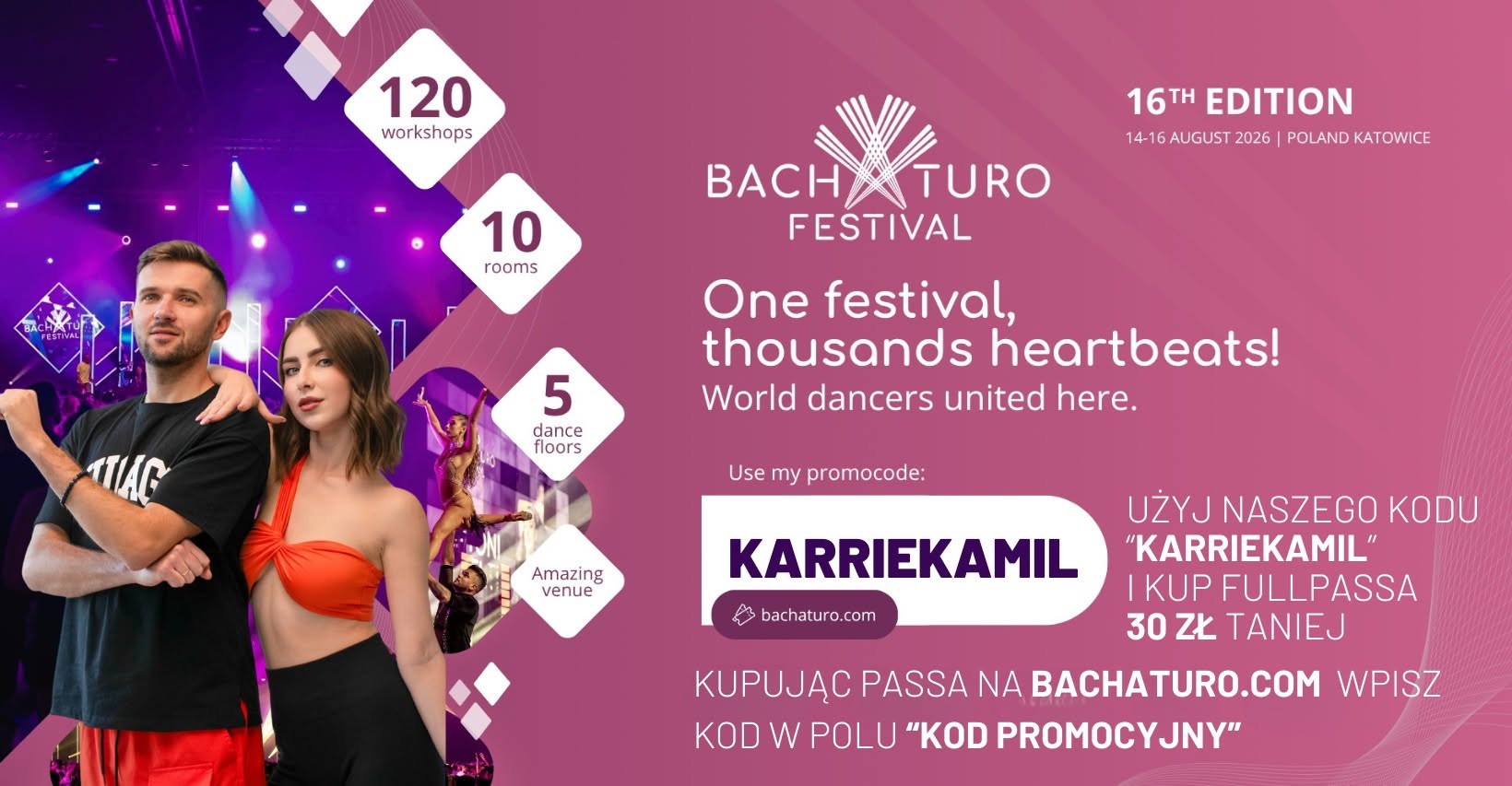 BACHATURO - kod zniżkowy KARRIEKAMIL discount code