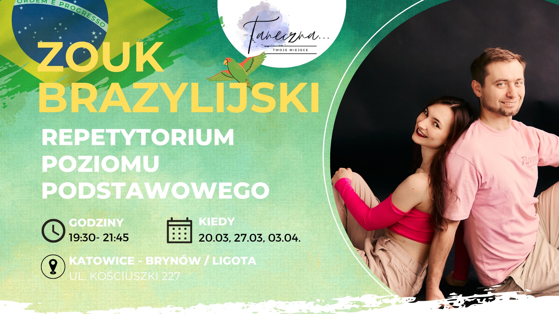 ZOUK BRAZYLIJSKI - REPETYTORIUM - wielka powtórka przed wejściem na poziom P4