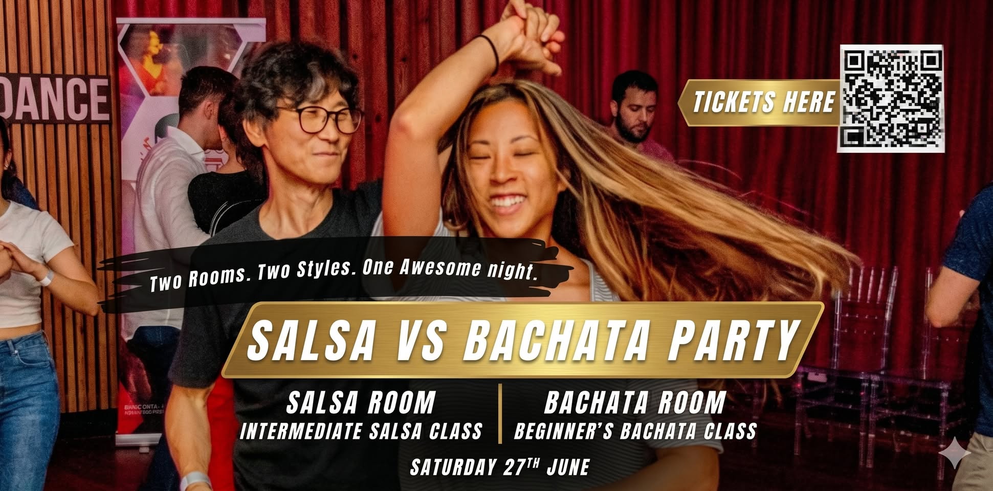 Salsa vs Bachata Party SAT 27th June